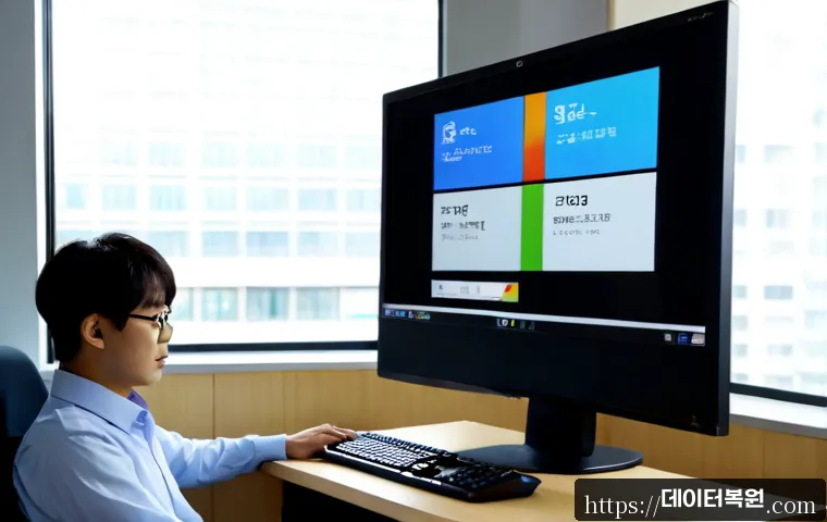 내자동 DRIVER_PORTION_MUST_BE_NONPAGED - Photorealistic remote-support workstation in a compact Naeja-dong apartment office, dual monitors di...
