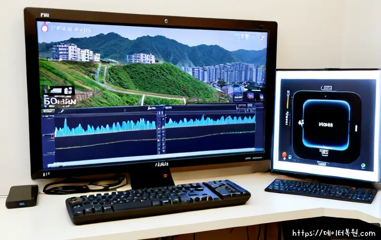 도원동 USER_MODE_HEALTH_MONITOR - Photorealistic remote health-monitoring workstation in a compact apartment near a hillside neighborh...