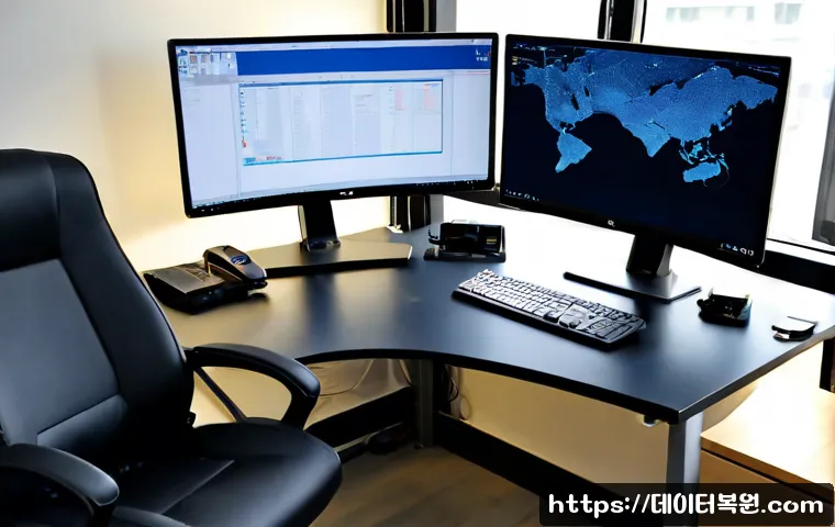 소하동 STATUS_ILLEGAL_INSTRUCTION - Photorealistic remote-support workstation in a modern apartment near a quiet Korean suburban distric...