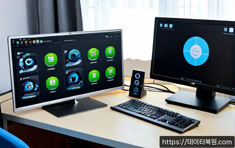 쌍령동 STATUS_EXECUTION_TIMEOUT - Photorealistic remote-support workstation in a quiet suburban apartment, dual monitors showing a com...