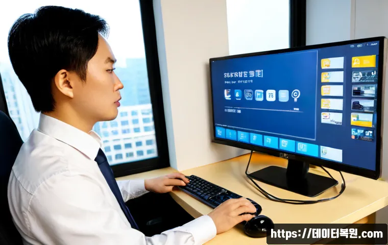 홍제동 BUGCODE_USB_DRIVER - Photorealistic IT support workstation in a compact Hongje-dong apartment office, desktop tower with ...