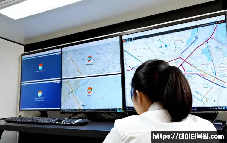 경운동 DRIVER_CAUGHT_MODIFYING_FREED_POOL - Photorealistic remote-support workstation in a compact Gyeongun-dong office, IT technician reviewing...