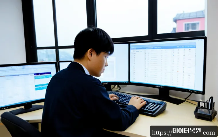 도봉동 STATUS_INVALID_LOCK_SEQUENCE - Photorealistic IT support workstation in a compact Dobong-dong office, technician reviewing a lock-c...