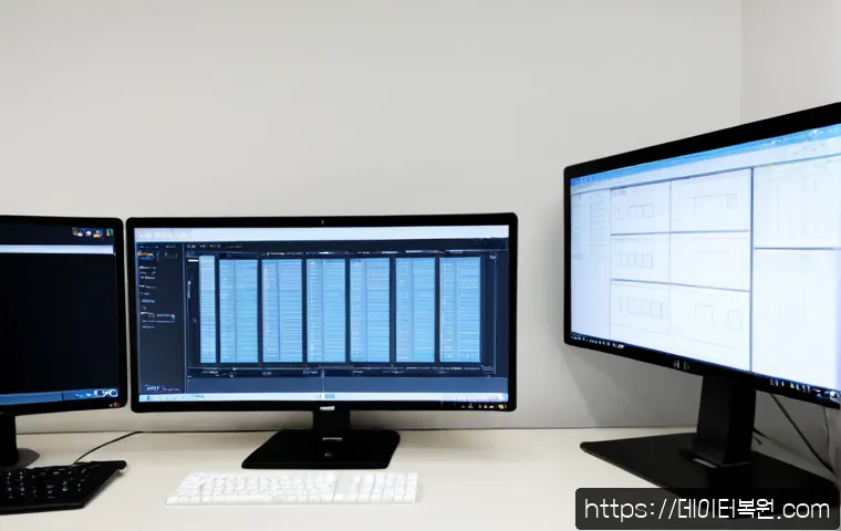 양평동 HARDWARE_MEMORY_FAILURE - Photorealistic IT support workstation in a compact Yeongdeungpo office, desktop tower opened beside ...