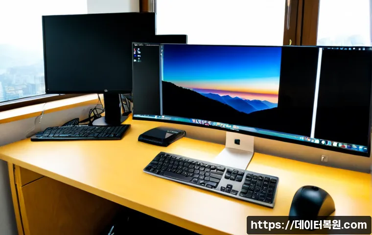 도내동 해킨토시 재설치 포맷  초기화 - Photorealistic remote-support workstation, custom Hackintosh-compatible desktop tower connected to a...