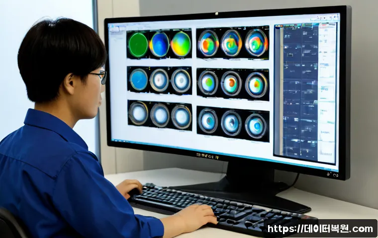 대덕동 STATUS_MEMORY_ACCESS_DENIED - Photorealistic software support workstation in Daedeok district, focused IT technician reviewing a c...
