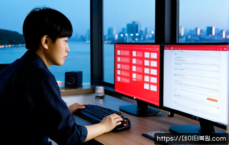노량진 STATUS_PROTECTION_ERROR - Photorealistic remote-support workstation in a compact Noryangjin apartment office, technician revie...