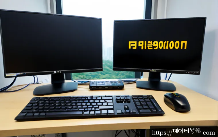 중곡동 NDIS_INTERNAL_ERROR - Photorealistic IT technician at a compact workstation in a modern Junggok-dong apartment office, dua...