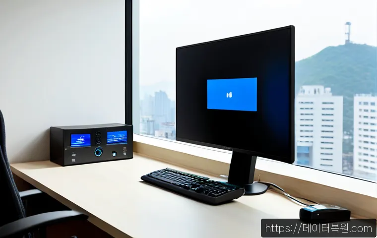 대장동 DRIVER_POWER_STATE_FAILURE - Photorealistic remote-support workstation in a modern Daejang-dong apartment home office, dual monit...