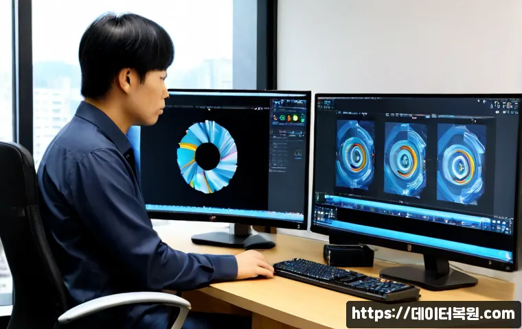 삼송동 STATUS_KERNEL_BLOCKED - Photorealistic IT support workstation in a modern Samsong-dong apartment office, ultrawide monitor s...