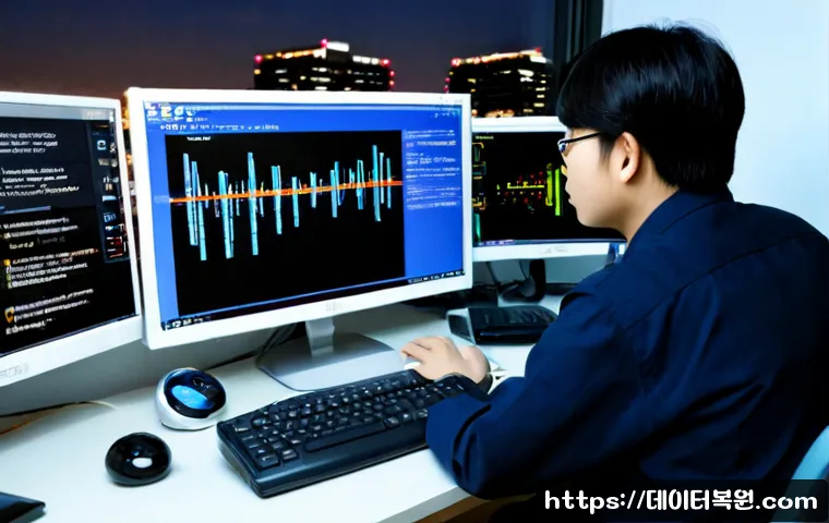 상계동 KERNEL_SECURITY_CHECK_FAILURE - Photorealistic IT support workstation in a compact apartment office, desktop monitor showing a non-r...