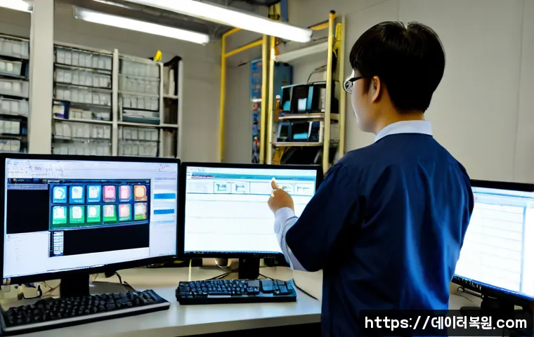 가리봉 STATUS_IMAGE_CHECKSUM_MISMATCH - Photorealistic remote-support workstation in a compact Garibong electronics repair office, dual moni...