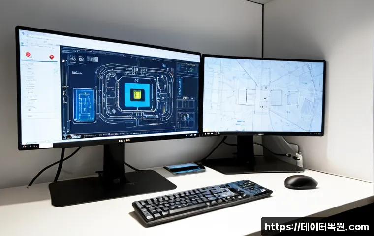 현석동 STATUS_INVALID_DISPOSITION - Photorealistic remote-support workstation in a compact apartment near Hyeonseok-dong, dual monitors ...