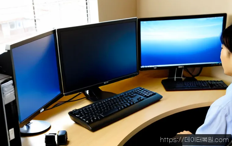 산림동 운영체제 os 재설치 포맷  초기화 - Photorealistic IT technician reinstalling an operating system on a sleek desktop workstation, bootab...