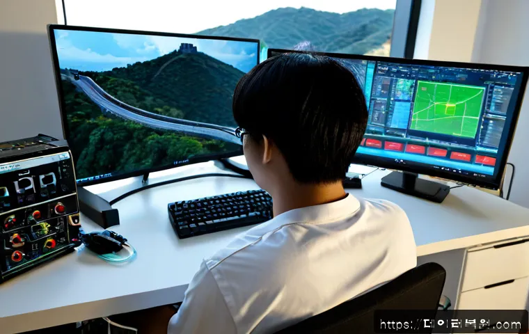 흑석동 HAL_INITIALIZATION_FAILED - Photorealistic IT support workstation in a modern apartment overlooking a quiet hillside neighborhoo...