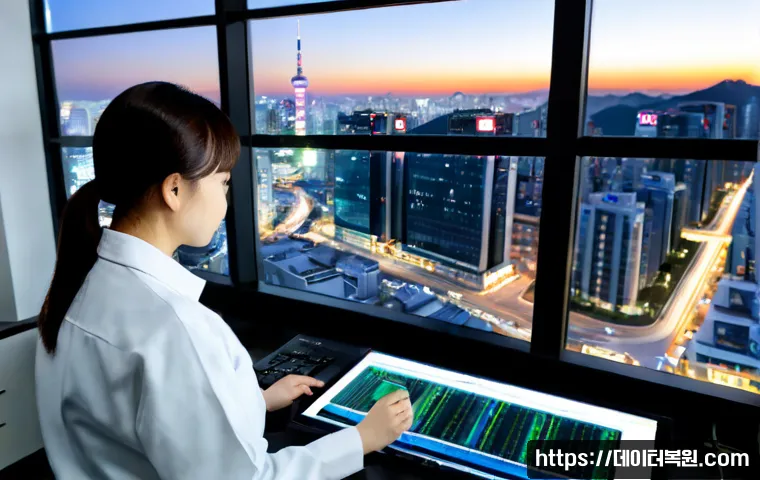 창동 NMI_HARDWARE_FAILURE - Photorealistic IT support workstation in Changdong, Seoul, desktop tower opened beside a dual-monito...