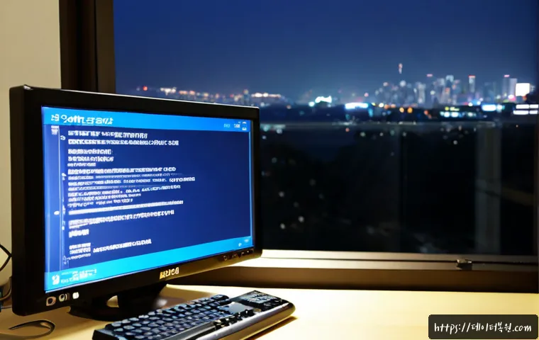 송포동 BAD_POOL_CALLER - Photorealistic remote-support workstation in a Songpo-dong apartment office, desktop monitor showing...