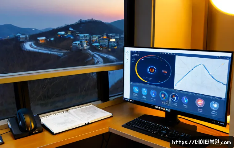 성현동 STATUS_EXECUTION_TIMEOUT - Photorealistic remote-support workstation in a compact Seonghyeon-dong apartment office, dual monito...