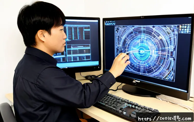 종암동 THREAD_TERMINATION_PORT - Photorealistic IT support workstation in a compact Jongam-dong apartment office, technician inspecti...