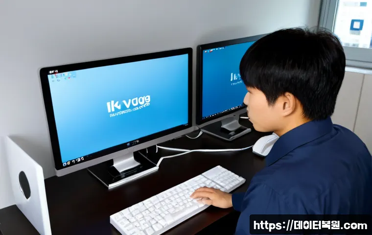봉천동 STATUS_MEMORY_VIOLATION - Photorealistic IT support workstation in a compact Bongcheon-dong apartment office, dual monitors sh...