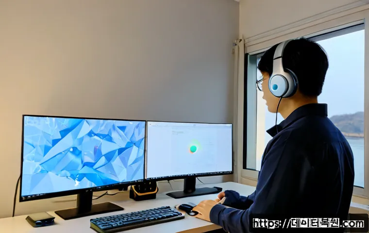 행주동 STATUS_FILE_LOCK_CONFLICT - Photorealistic remote-support workstation in a quiet riverside apartment near Haengju-dong, dual mon...