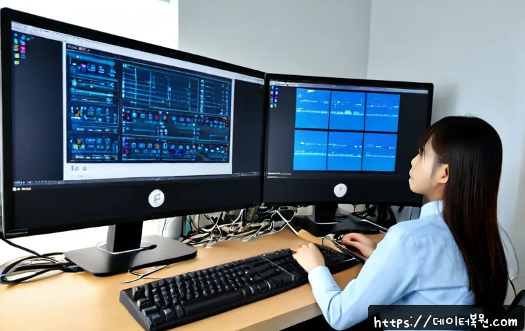 가양동 STATUS_KERNEL_UNSUPPORTED_DEVICE - Photorealistic IT support workstation in a modern Gayan-dong office, technician connecting an unfami...