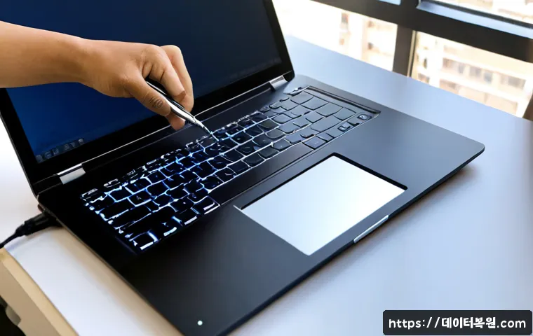 상수동 노트북 laptop 출장방문수리점 - Photorealistic remote laptop repair technician servicing an ultrabook on a compact apartment desk in...