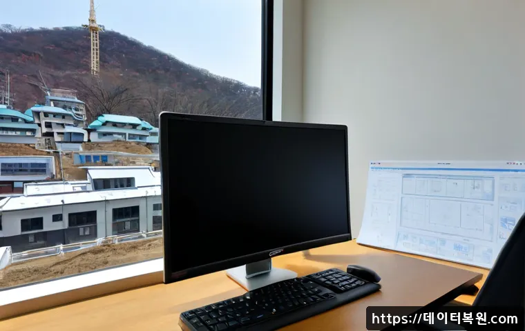 현저동 프로그램응답없음 - Photorealistic remote-support workstation in a compact Hyeonjeo-dong apartment office, frustrated pr...