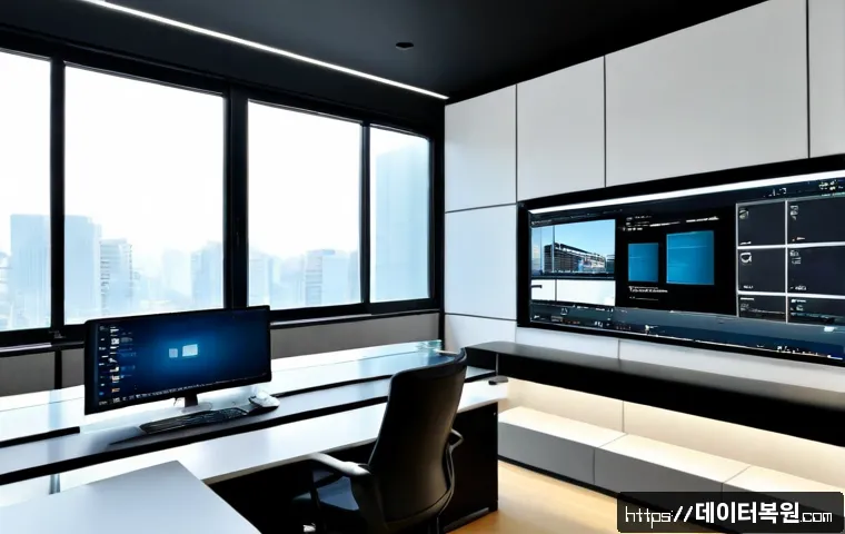압구정동 STATUS_MODULE_NOT_FOUND - Photorealistic luxury office workstation in Apgujeong-dong, Seoul, architectural design software dis...