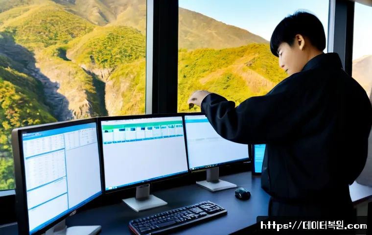 청운효자동 DRIVER_PORTION_MUST_BE_NONPAGED - Photorealistic IT support workstation in a quiet Cheongun-dong studio, dual monitors displaying a cl...