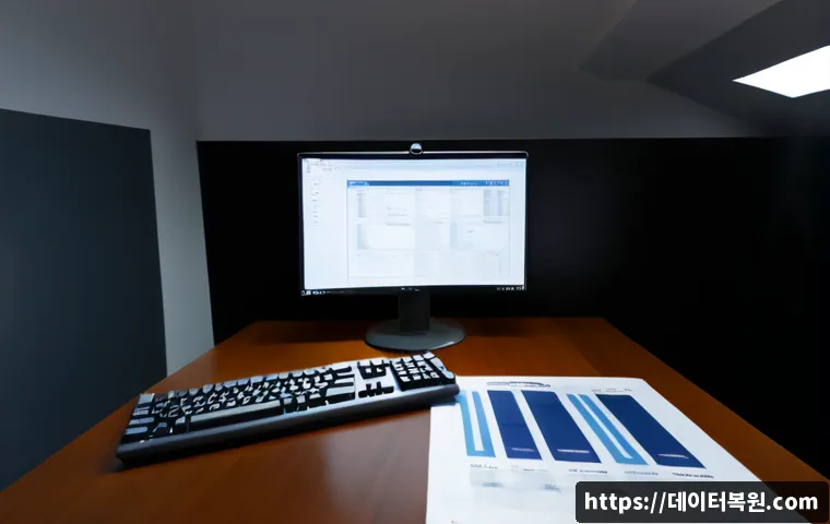 적선동 STATUS_FILE_LOCK_CONFLICT - Photorealistic remote-support workstation in Jeokseon-dong, an IT specialist studying a dual-monitor...