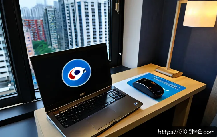문배동 부트캠프설치 - Photorealistic remote-support workstation in a compact Yongsan-gu apartment office, technician confi...