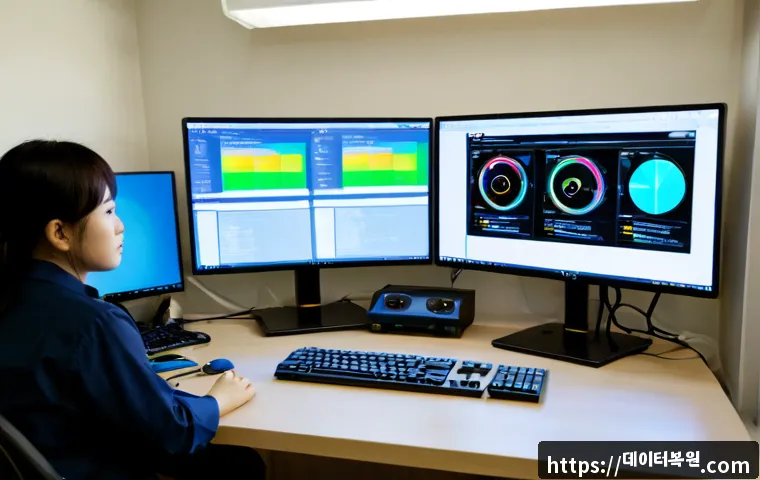 초월읍 DRIVER_PORTION_MUST_BE_NONPAGED - Photorealistic remote-support workstation in a quiet suburban office near low wooded hills, dual mon...