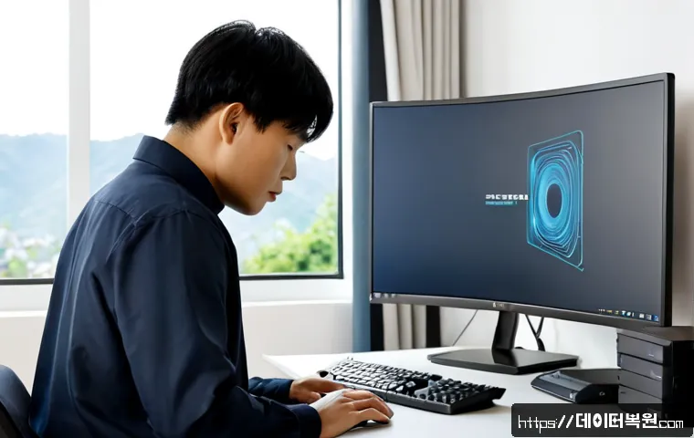 거여동 STATUS_DEVICE_NOT_READY - Photorealistic IT support workstation in a compact apartment office near a quiet hillside neighborho...