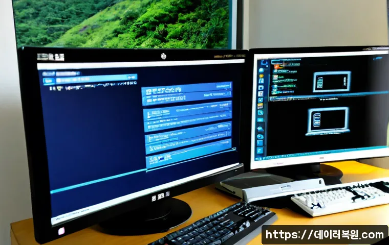 녹번동 STATUS_INSTRUCTION_FAILED - Photorealistic IT support workstation in a compact apartment near a quiet hillside neighborhood, dua...