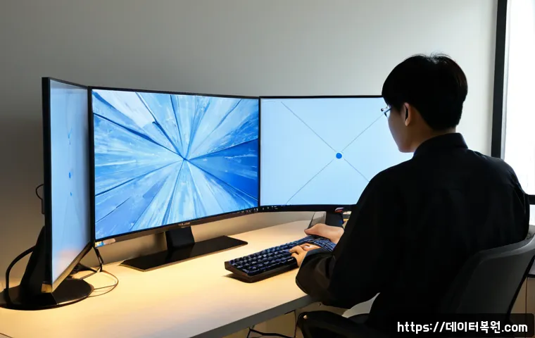 덕양구 WIN32K_LOCK_HELD_TOO_LONG - Photorealistic remote-support workstation in a quiet Deogyang-gu apartment office, ultrawide monitor...