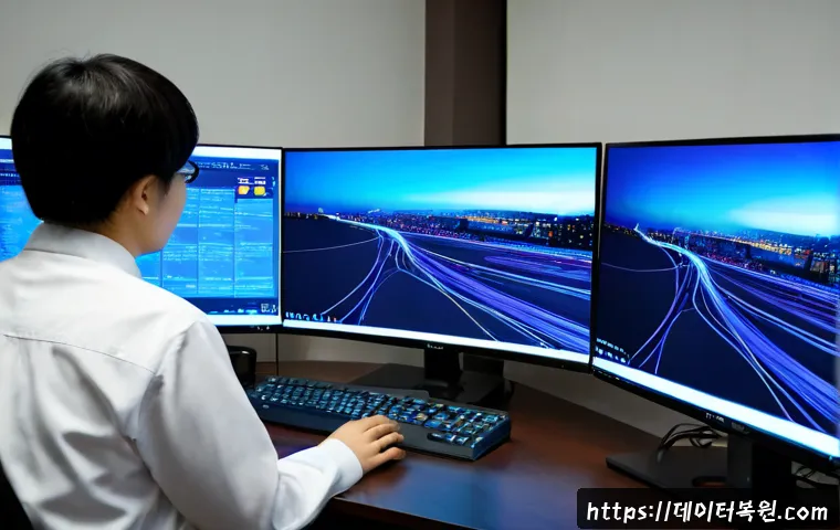 고덕동 BAD_POOL_CALLER - Photorealistic IT support workstation in a modern Godeok-dong apartment office, ultrawide monitor sh...