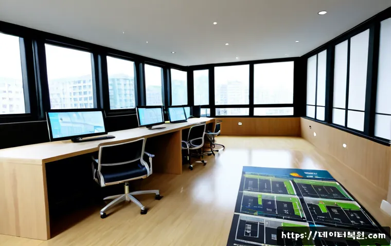 다산동 STATUS_IMAGE_NOT_FOUND - Photorealistic architectural workstation in a modern neighborhood design studio, dual monitors showi...