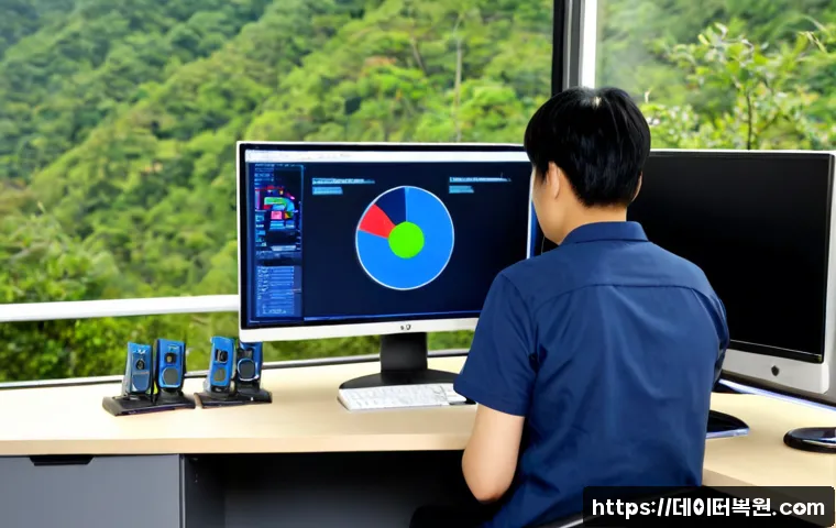 막계동 PAGE_FAULT_IN_NONPAGED_AREA - Photorealistic modern engineering workstation in a quiet Makgye-dong office near wooded hills, dual ...