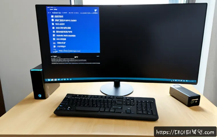 송정동 a disk read error occurred - Photorealistic remote-support workstation in Songjeong-dong, a sleek desktop computer halted during ...