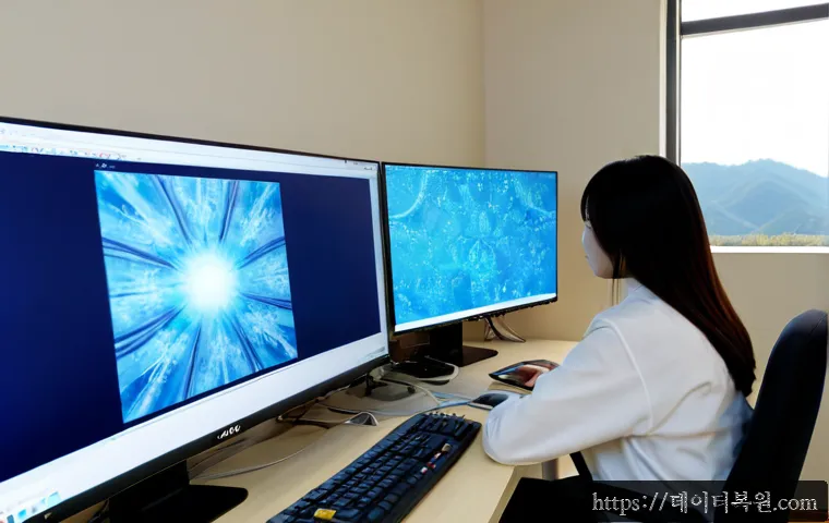원지동 HAL_INITIALIZATION_FAILED - Photorealistic IT support workstation in a quiet Wonji-dong office, dual monitors showing a frozen a...