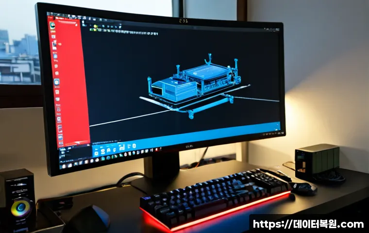 안암동 IO_DEVICE_ERROR - Photorealistic desktop workstation in a compact university-area studio, ultrawide monitor showing a ...