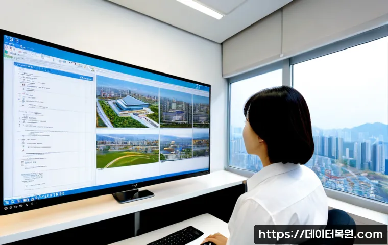 창동 SESSION_HAS_VALID_VIEWS_ON_EXIT - Photorealistic software support workstation in Changdong, Seoul, an IT specialist reviewing a multi-...