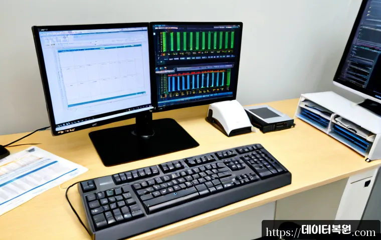 중학동 HARDWARE_MEMORY_FAILURE - Photorealistic IT technician reseating RAM modules inside an open desktop workstation on a clean off...