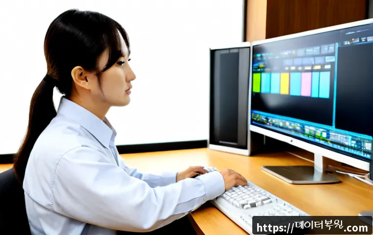 소공동 STATUS_DEVICE_NOT_READY - Photorealistic IT support workstation in a refined Sogong-dong office, technician checking an extern...
