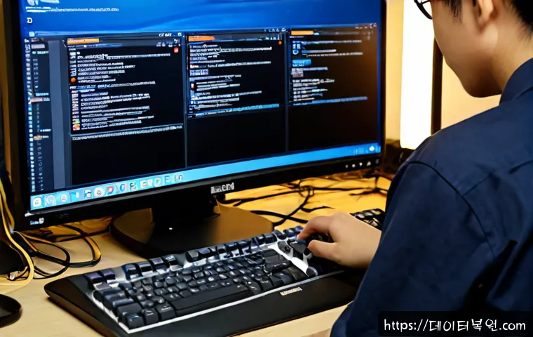 대학동 운영체제 os 재설치 포맷  초기화 - Photorealistic computer repair workstation in a compact Daehak-dong student studio, technician reins...