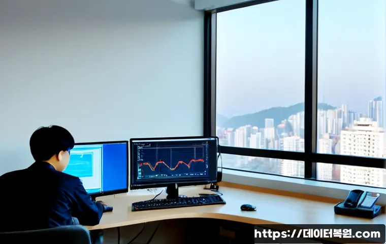 도곡동 DRIVER_VERIFIER_DETECTED_VIOLATION - Photorealistic IT support workstation in a refined Daegok-dong apartment office, dual monitors showi...