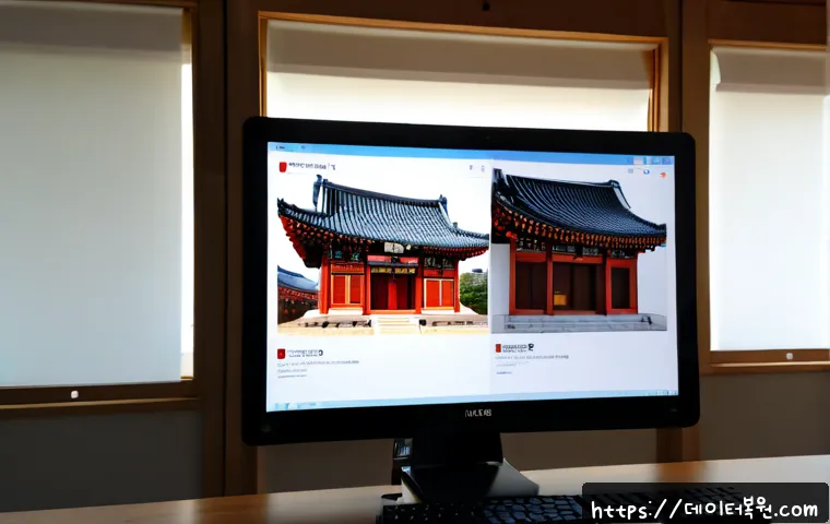 삼청동 STATUS_FILE_WRITE_FAILURE - Photorealistic architectural design workstation in a quiet Samcheong-dong studio, dual monitors show...