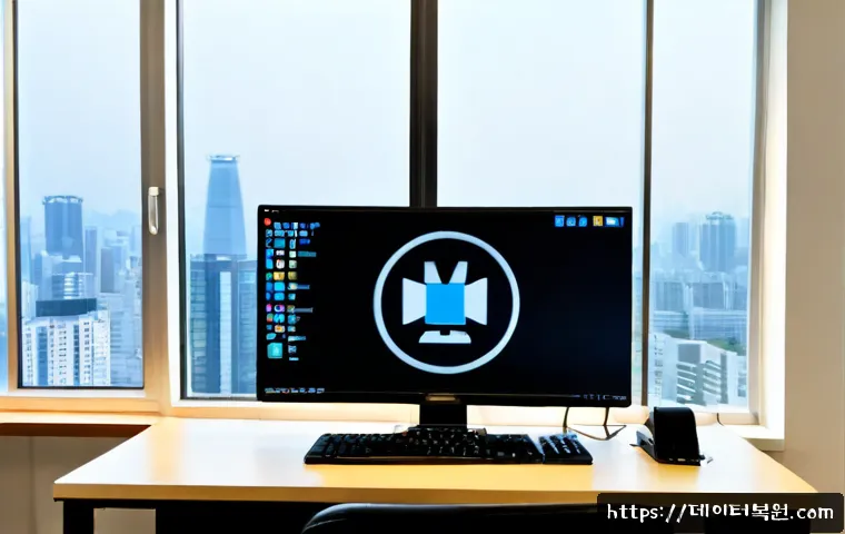용산동 STATUS_KERNEL_UNSUPPORTED_DEVICE - Photorealistic IT support workstation in Yongsan-dong, Seoul, desktop tower opened beside a modern m...