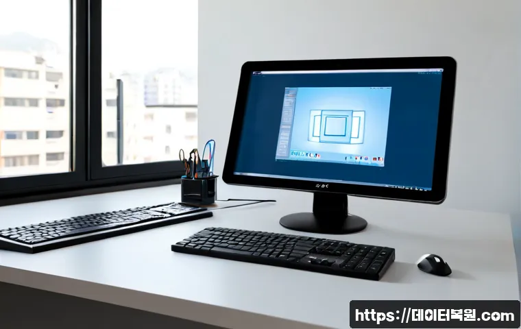 지영동 STATUS_IMAGE_INVALID - Photorealistic product design workstation in a compact modern studio, dual monitors displaying abstr...